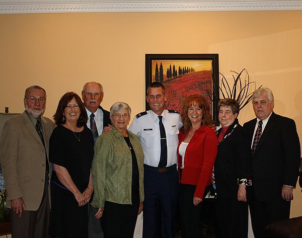 Mike & Sandy's family at Mike's retirement ceremony.  From left to right Larry Wardenburg (Sandy's father), Connie Wardenburg (Sandy's step mom), Lew Waggett (Mike's father), Arlene Waggett (Mike's mom), Jane Grierson (Sandy's mom), Duane Grierson